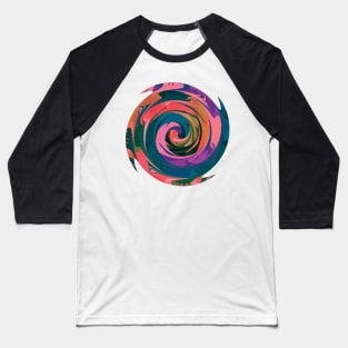 Rainbow Spiral 13 Baseball T-Shirt